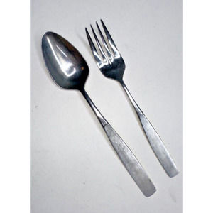 Lifetime Stainless Flatware Silverware Vintage 2 Pc Spoon Fork